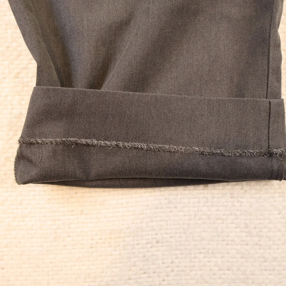 Orvis Mens 40x25 Chino Pants Gray Flat Front Cotton Hemmed 2JKF 687278